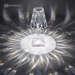 Настольный светодиодный светильник CRYSTAL 3W R-ON OFF-115x255-CLEAR WHITE-DC5V 1A-IP20