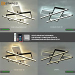 Управляемая светодиодная люстра PALLA 110W 3S-APP-500x460x80-BLACK WHITE CLEAR-220-IP20