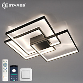 Управляемая светодиодная люстра SVEN QUADRO 120W 3Q-APP-550х550х75-BLACK/WHITE-220-IP20