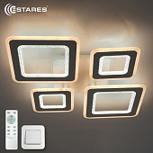 Управляемая светодиодная люстра OVAL DOUBLE RGB 120W 5S-RC-700x500x72-WHITE/WHITE/BULB-220-IP20