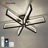 Управляемая светодиодная люстра MALDI 120W 6S-APP-650x150-BLACK/WHITE-220-IP20