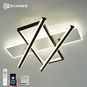 Управляемая светодиодная люстра PALLA 110W 3S-APP-500x460x80-BLACK/WHITE/CLEAR-220-IP20