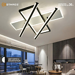 Управляемая светодиодная люстра PALLA 110W 3S-APP-500x460x80-BLACK WHITE CLEAR-220-IP20