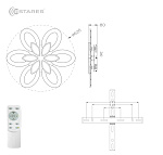 Управляемая светодиодная люстра Aurora double 120W 6F-APP-620x80-WHITE WHITE-220-IP20