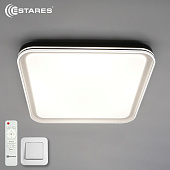 Управляемый светодиодный светильник OLIVER 100W S-IRC-500x500x75-WHITE/BLACK/WHITE-220-IP40