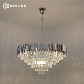 Люстра SANDRA 12хЕ14-750х1000-CHROME/CRYSTAL-220-IP20