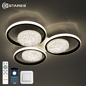 Управляемая светодиодная люстра POLLO double 100W 3R-APP-550x70-BLACK/WHITE/WHITE-220-IP20