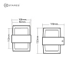 Светодиодный светильник,архитектурный,интерьерный  VALO 9W S-4000K-100x110x133-BLACK/CLEAR-220-IP54ч