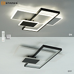 Управляемая светодиодная люстра LAMPARAS 90W 3L-APP-500x500x70-WHITE BLACK WHITE-220-IP20