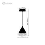 Управляемый светодиодный светильник on off  LAMPA 7W 1R-ON OFF-140х1340-BLACK CLEAR-220-IP20