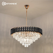 Люстра SANDRA 12хЕ14-750х1000-BKGD/CRYSTAL-220-IP20