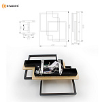 Управляемая светодиодная люстра  WOODY LOFT 85W 2S-APP-500x430x135-BLACK W00D-220-IP20