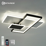 Управляемая светодиодная люстра LAMPARAS 90W 3L-APP-500x500x70-WHITE BLACK WHITE-220-IP20